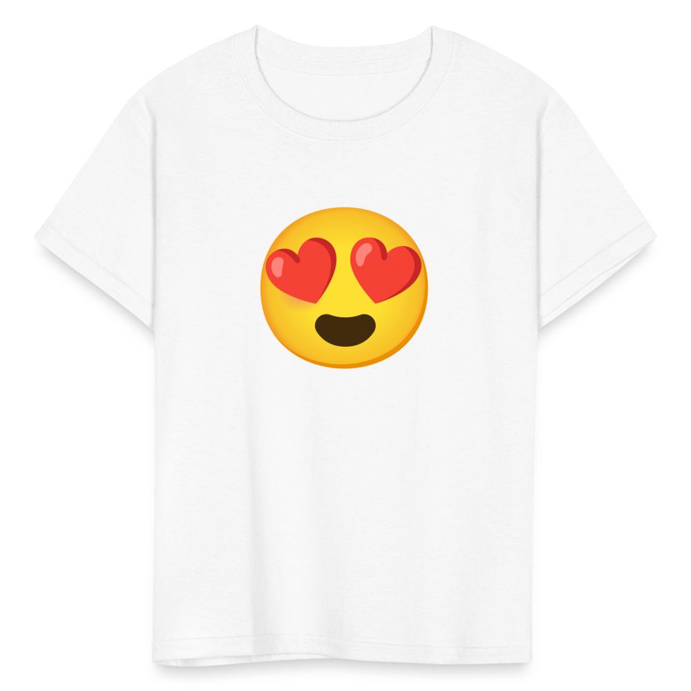 😍 Smiling Face with Heart-Eyes (Google Noto Color Emoji) Kids' T-Shirt - white