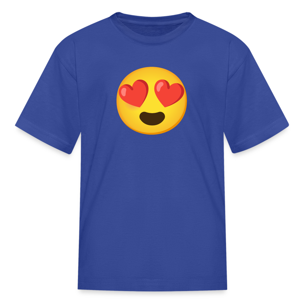 😍 Smiling Face with Heart-Eyes (Google Noto Color Emoji) Kids' T-Shirt - royal blue