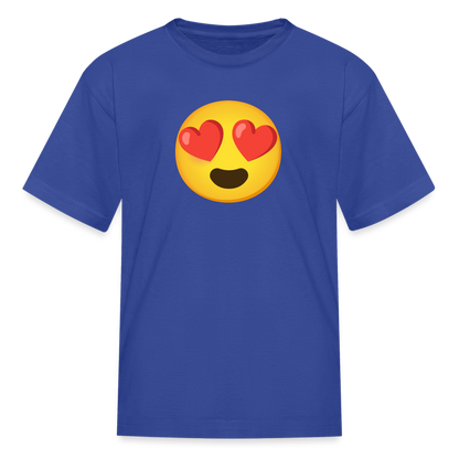 😍 Smiling Face with Heart-Eyes (Google Noto Color Emoji) Kids' T-Shirt - royal blue