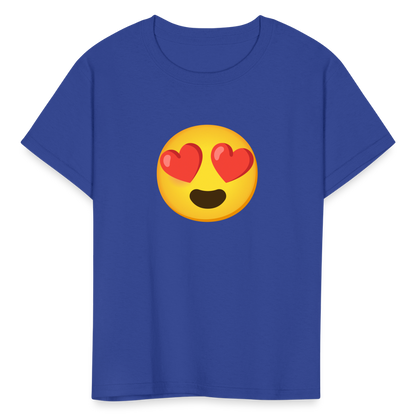 😍 Smiling Face with Heart-Eyes (Google Noto Color Emoji) Kids' T-Shirt - royal blue