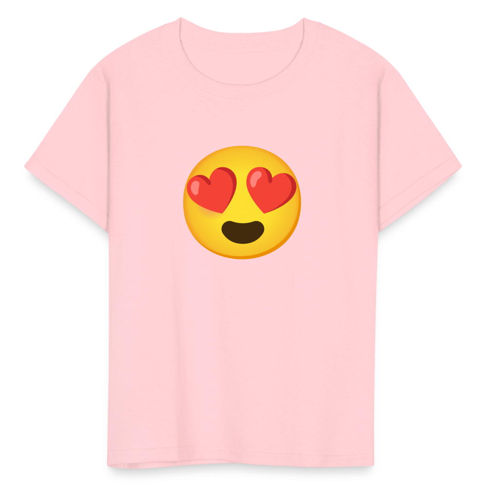 😍 Smiling Face with Heart-Eyes (Google Noto Color Emoji) Kids' T-Shirt - pink