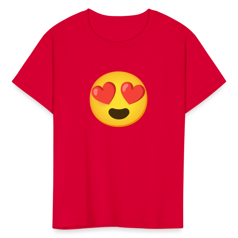 😍 Smiling Face with Heart-Eyes (Google Noto Color Emoji) Kids' T-Shirt - red