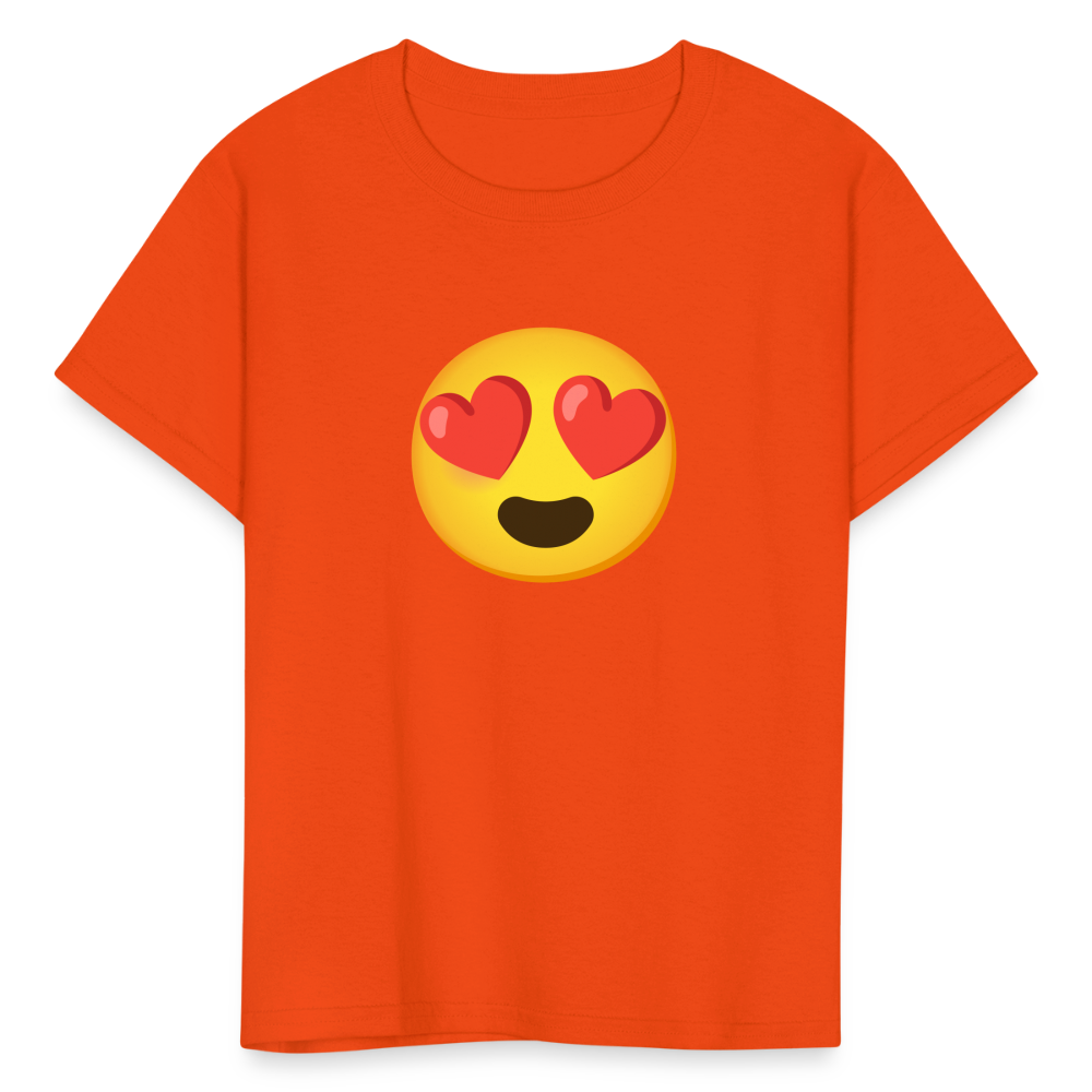 😍 Smiling Face with Heart-Eyes (Google Noto Color Emoji) Kids' T-Shirt - orange