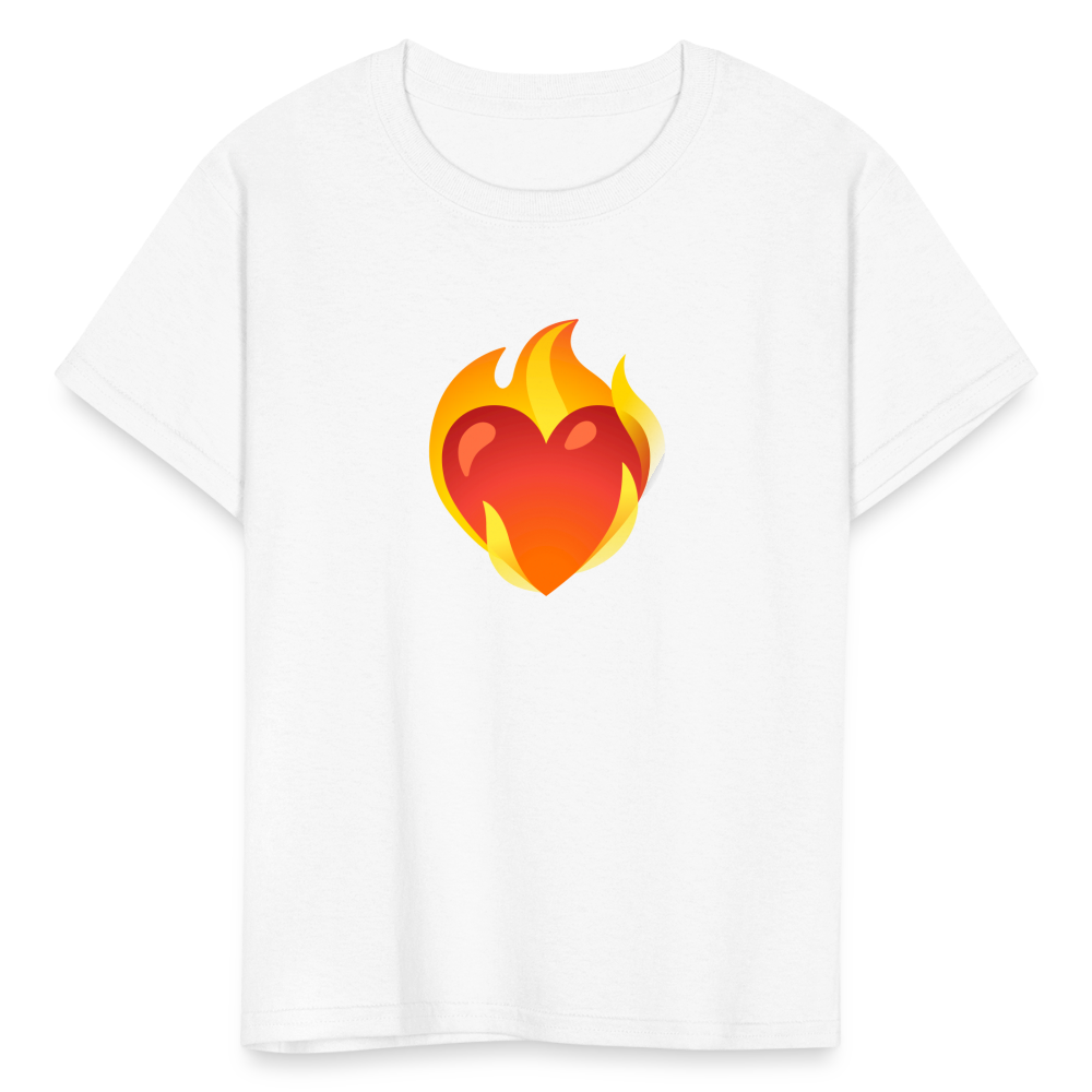 ❤️‍🔥 Heart on Fire (Google Noto Color Emoji) Kids' T-Shirt - white