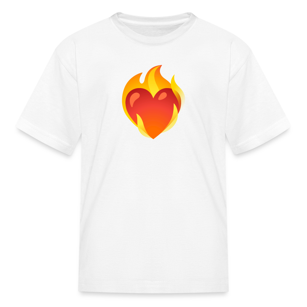 ❤️‍🔥 Heart on Fire (Google Noto Color Emoji) Kids' T-Shirt - white