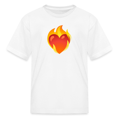 ❤️‍🔥 Heart on Fire (Google Noto Color Emoji) Kids' T-Shirt - white