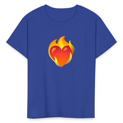 ❤️‍🔥 Heart on Fire (Google Noto Color Emoji) Kids' T-Shirt - royal blue