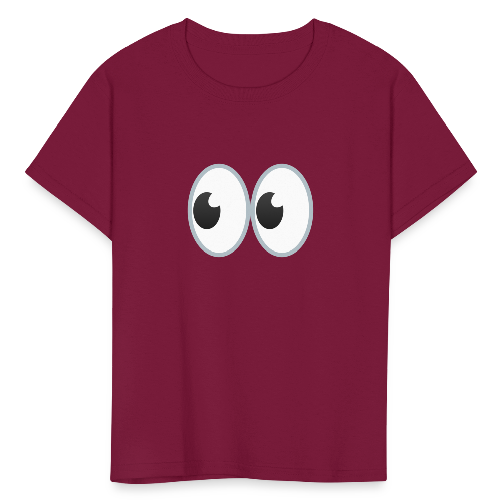 👀 Eyes (Google Noto Color Emoji) Kids' T-Shirt - burgundy