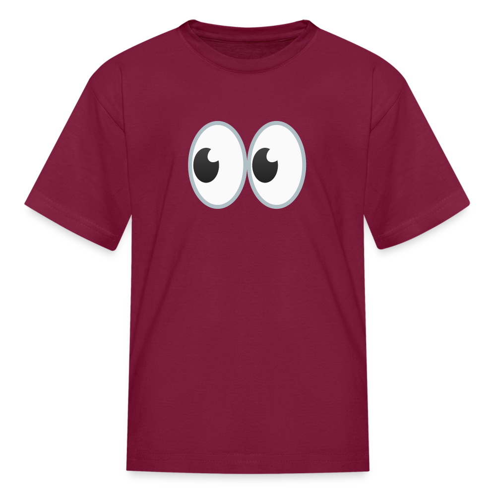 👀 Eyes (Google Noto Color Emoji) Kids' T-Shirt - burgundy