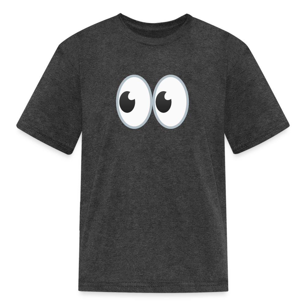 👀 Eyes (Google Noto Color Emoji) Kids' T-Shirt - heather black