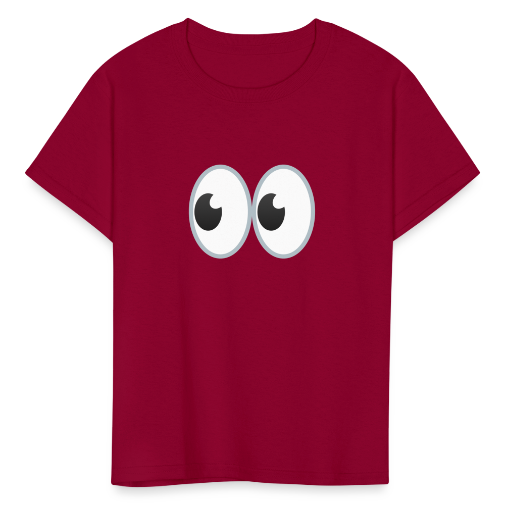 👀 Eyes (Google Noto Color Emoji) Kids' T-Shirt - dark red