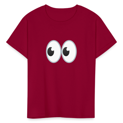 👀 Eyes (Google Noto Color Emoji) Kids' T-Shirt - dark red