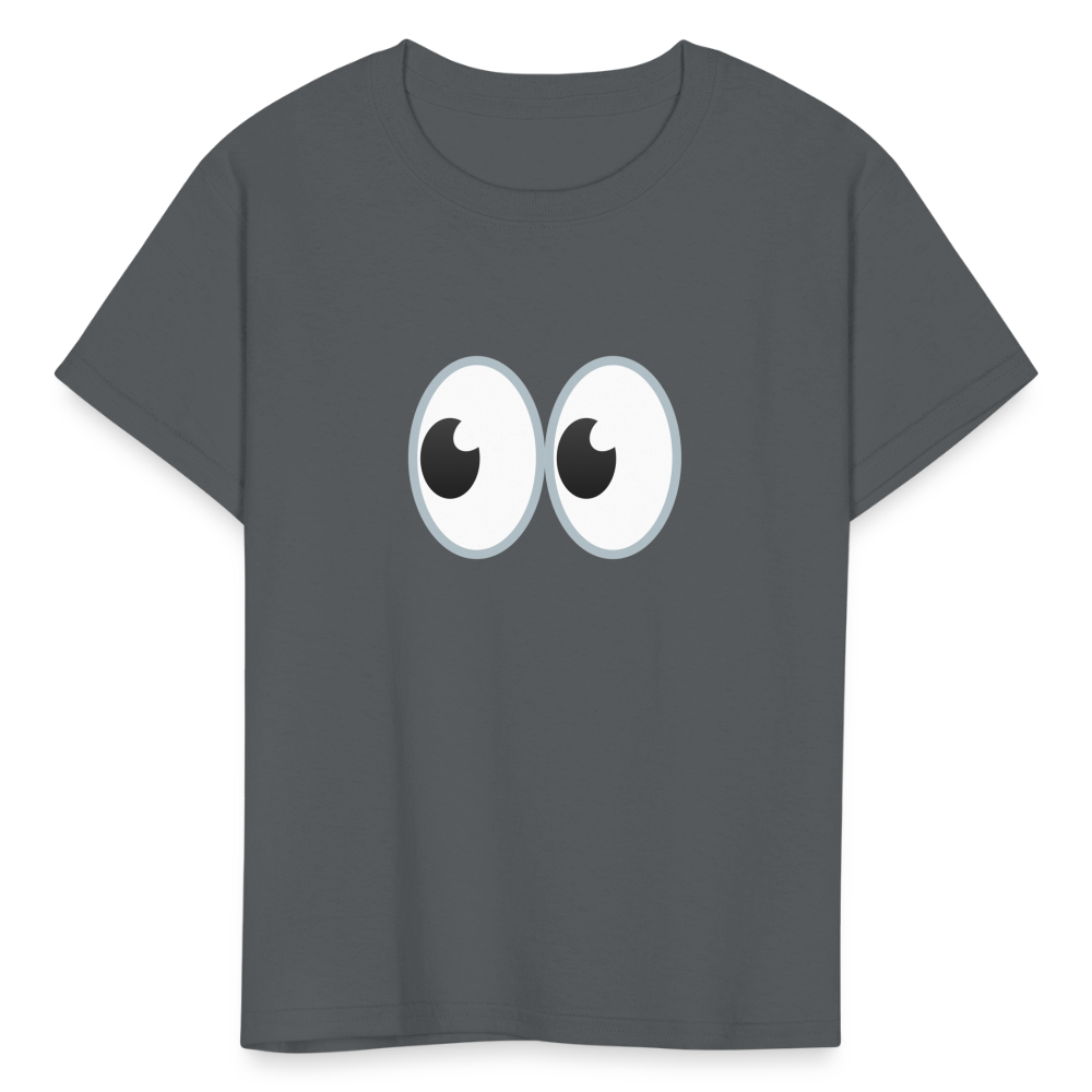 👀 Eyes (Google Noto Color Emoji) Kids' T-Shirt - charcoal