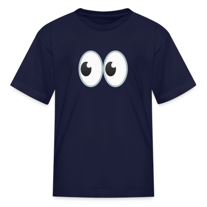 👀 Eyes (Google Noto Color Emoji) Kids' T-Shirt - navy