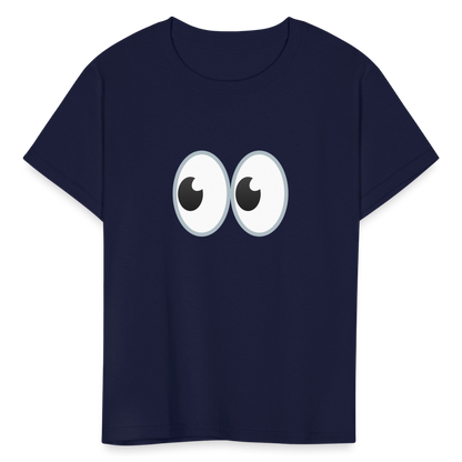 👀 Eyes (Google Noto Color Emoji) Kids' T-Shirt - navy