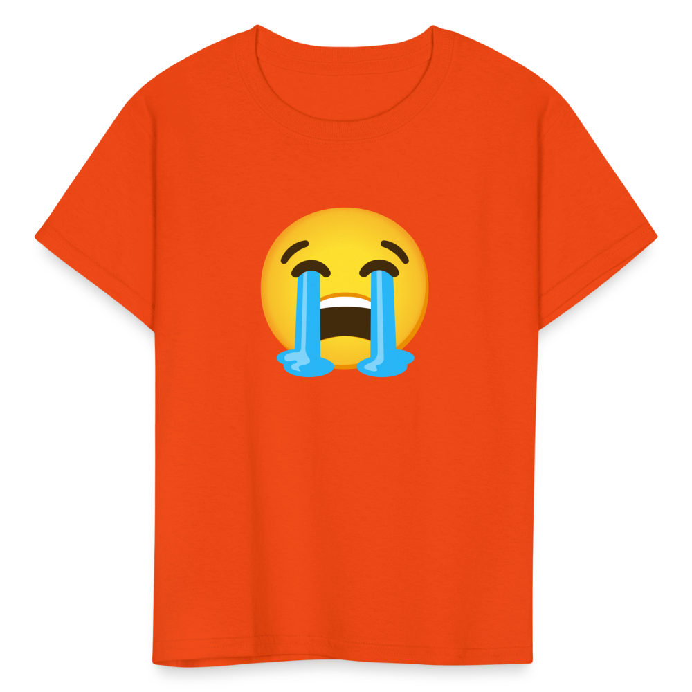 😭 Loudly Crying Face (Google Noto Color Emoji) Kids' T-Shirt - orange