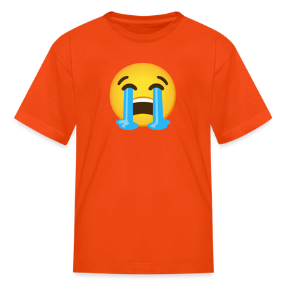 😭 Loudly Crying Face (Google Noto Color Emoji) Kids' T-Shirt - orange