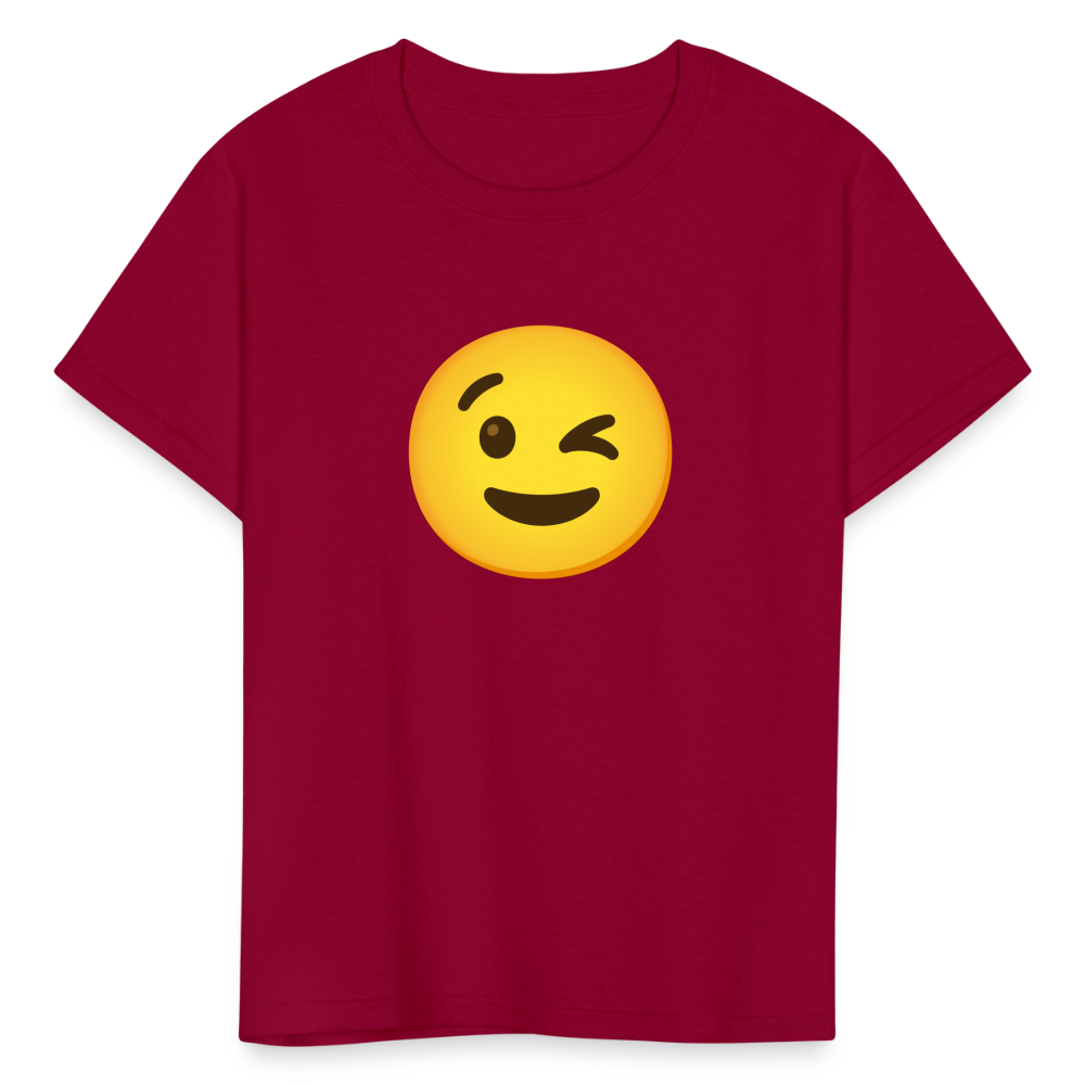 😉 Winking Face (Google Noto Color Emoji) Kids' T-Shirt - dark red