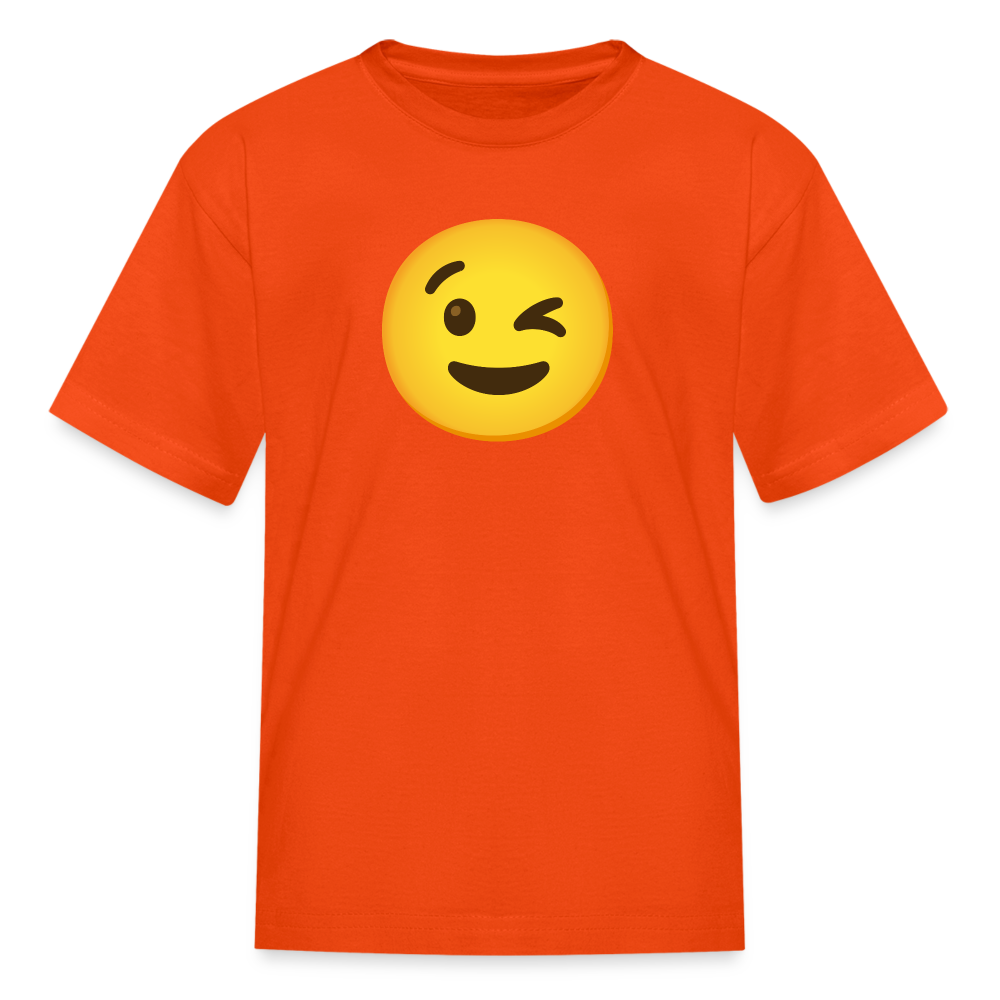 😉 Winking Face (Google Noto Color Emoji) Kids' T-Shirt - orange