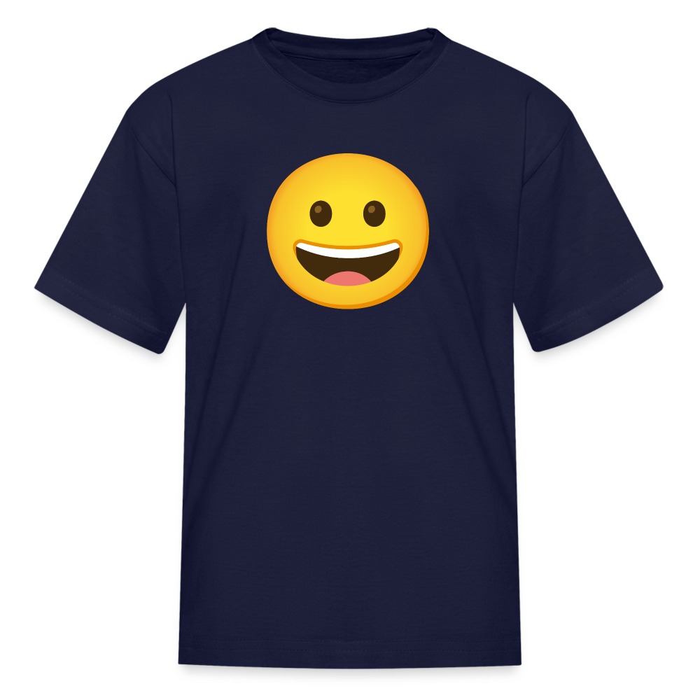 😀 Grinning Face (Google Noto Color Emoji) Kids' T-Shirt - navy