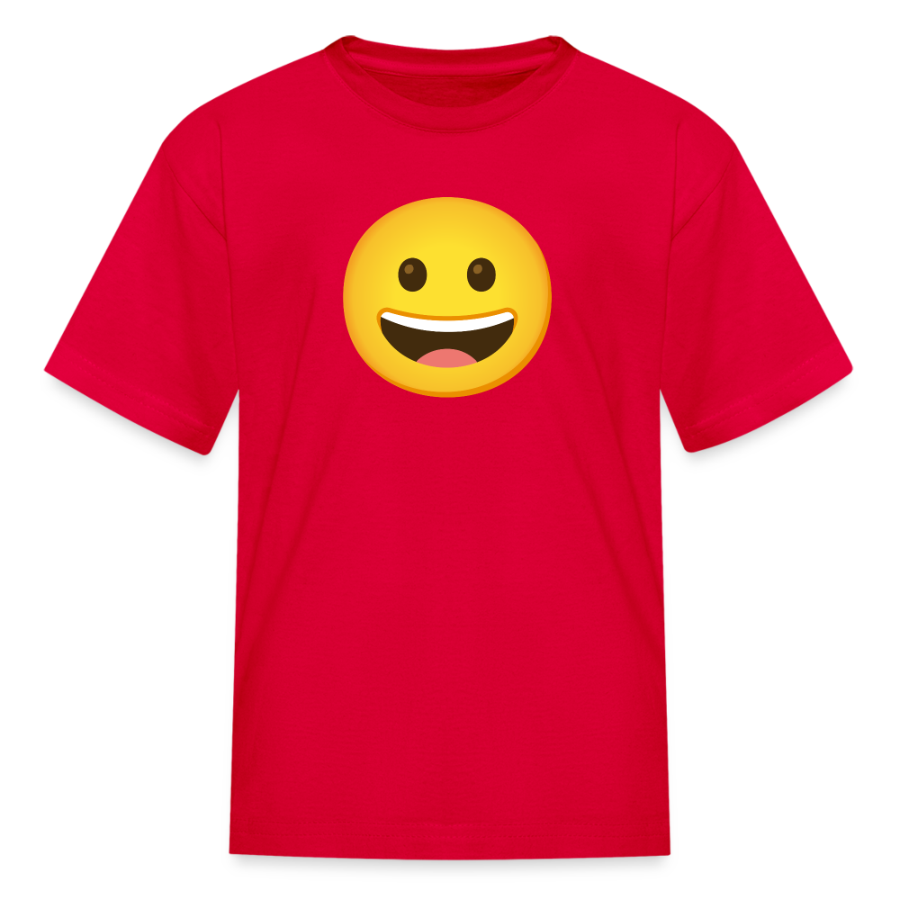 😀 Grinning Face (Google Noto Color Emoji) Kids' T-Shirt - red