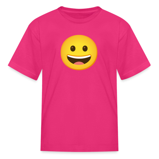 😀 Grinning Face (Google Noto Color Emoji) Kids' T-Shirt - fuchsia