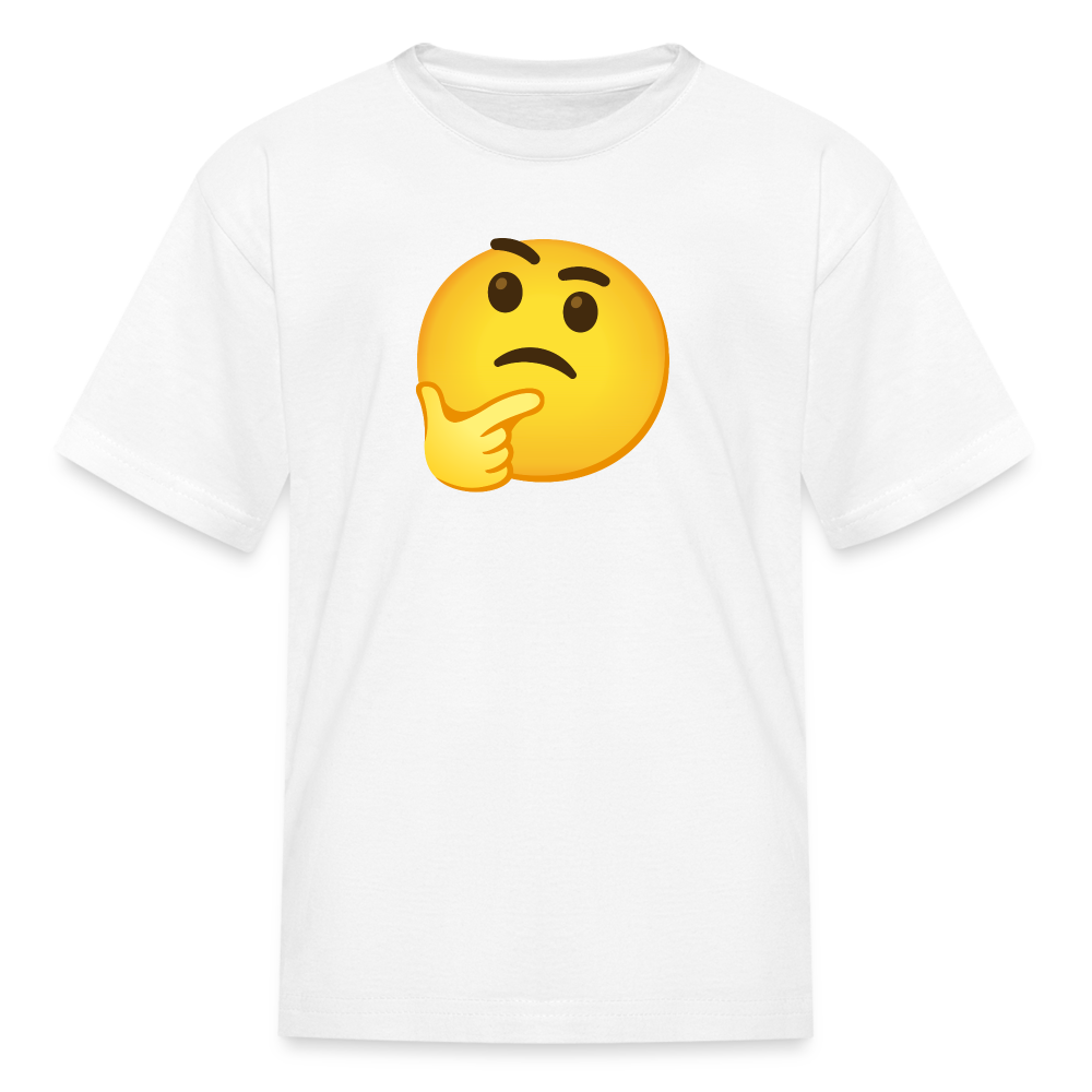 🤔 Thinking Face (Google Noto Color Emoji) Kids' T-Shirt - white