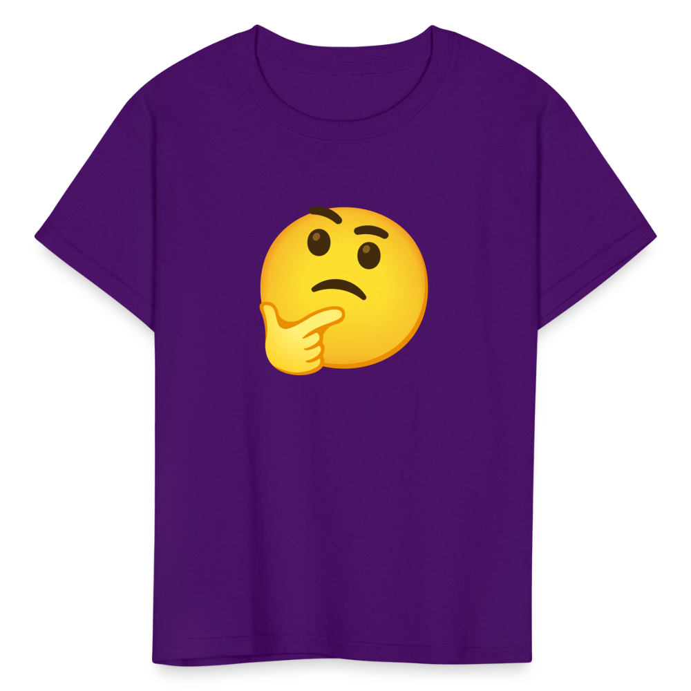 🤔 Thinking Face (Google Noto Color Emoji) Kids' T-Shirt - purple