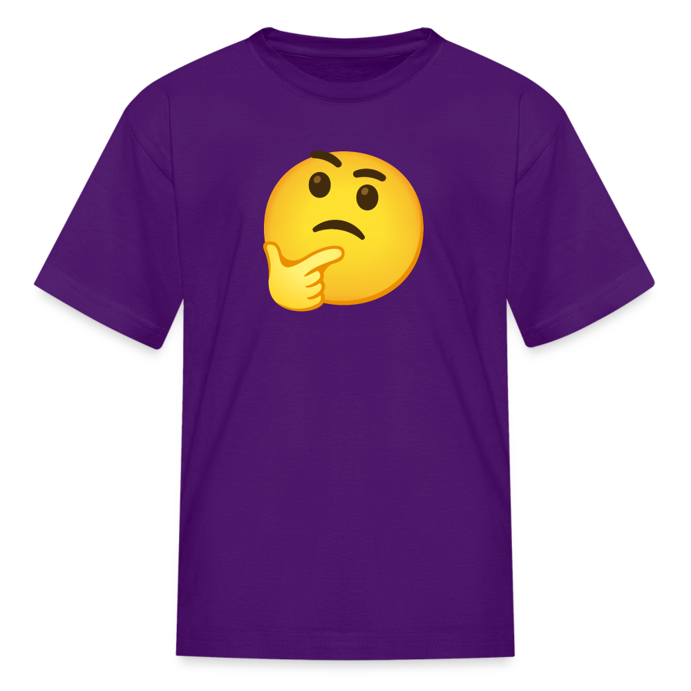 🤔 Thinking Face (Google Noto Color Emoji) Kids' T-Shirt - purple
