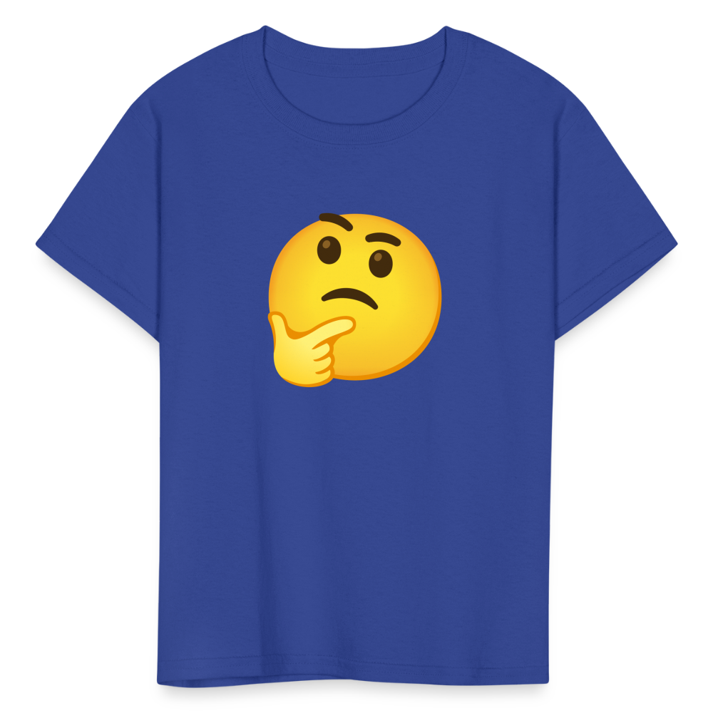 🤔 Thinking Face (Google Noto Color Emoji) Kids' T-Shirt - royal blue