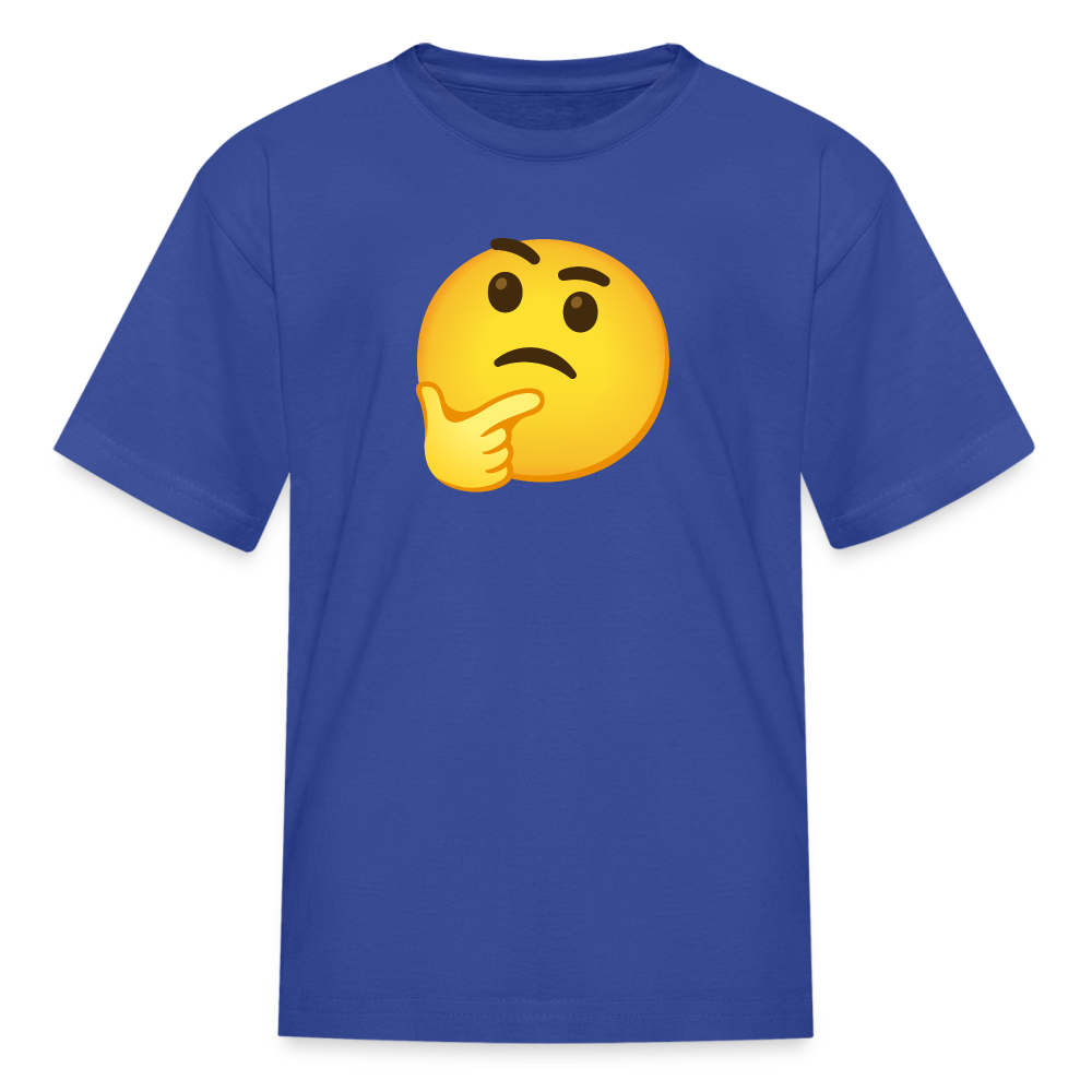 🤔 Thinking Face (Google Noto Color Emoji) Kids' T-Shirt - royal blue