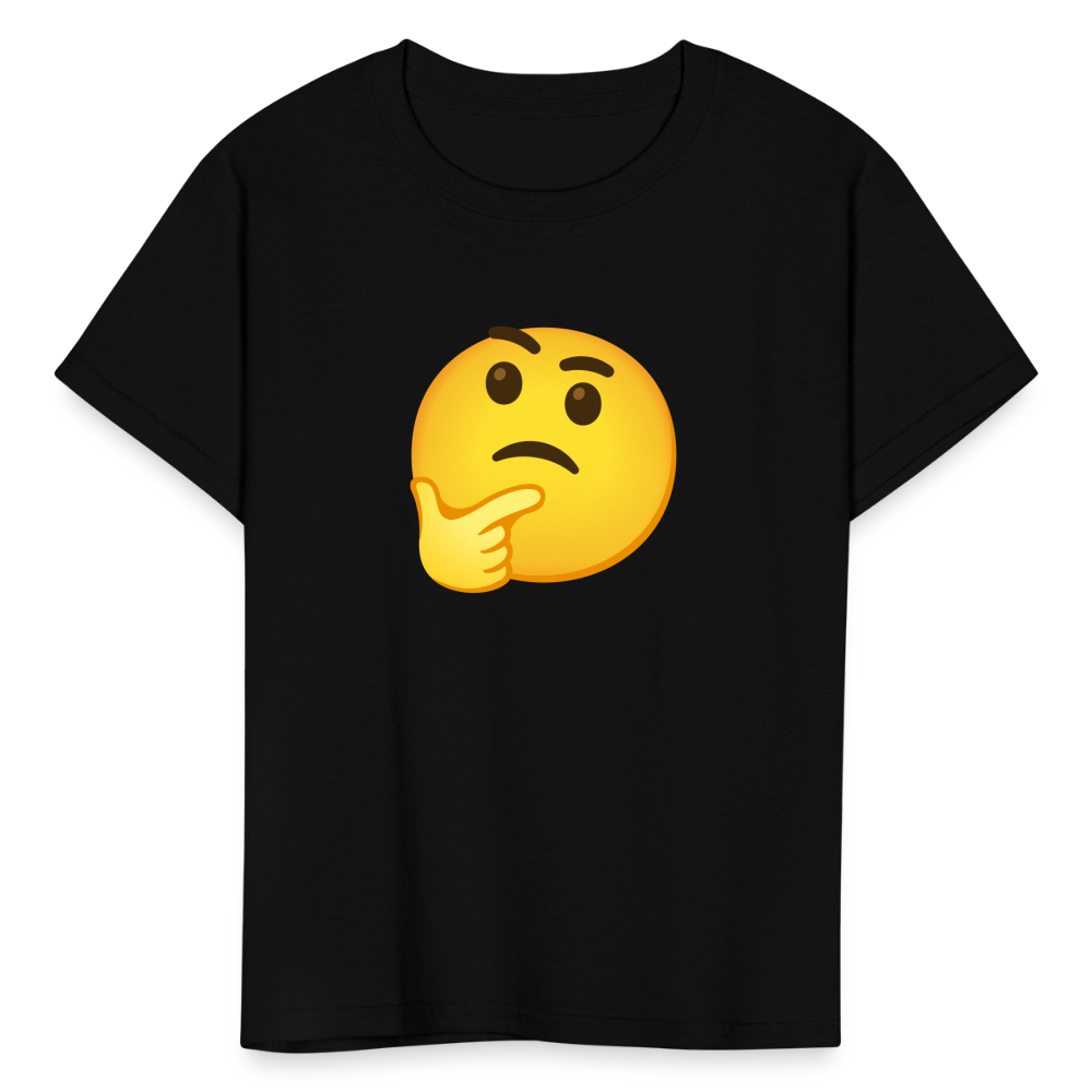 🤔 Thinking Face (Google Noto Color Emoji) Kids' T-Shirt - black