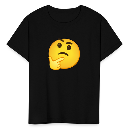 🤔 Thinking Face (Google Noto Color Emoji) Kids' T-Shirt - black