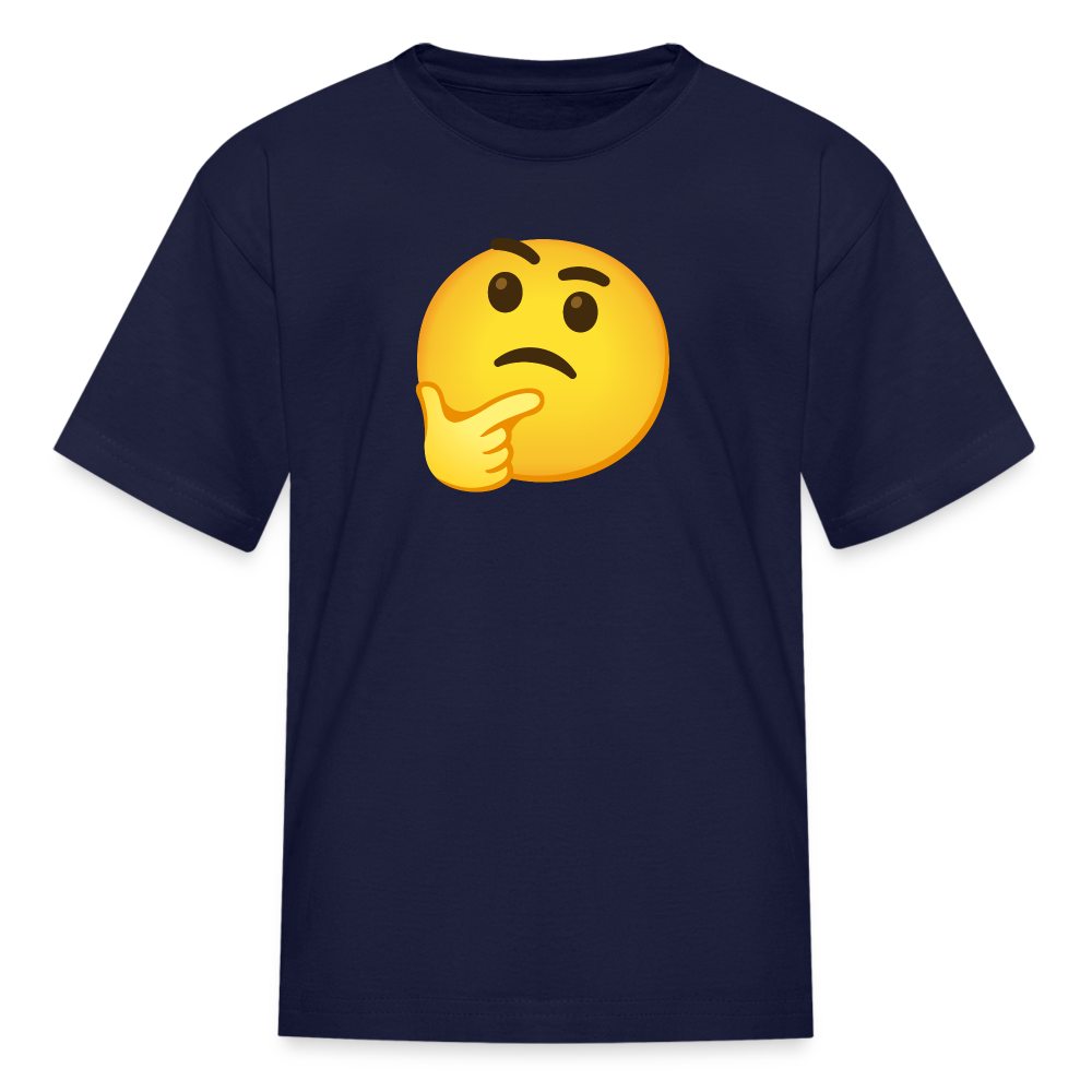 🤔 Thinking Face (Google Noto Color Emoji) Kids' T-Shirt - navy