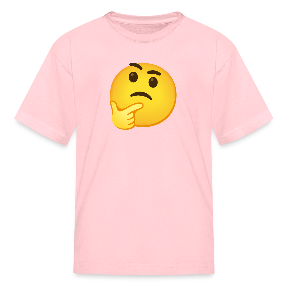 🤔 Thinking Face (Google Noto Color Emoji) Kids' T-Shirt - pink