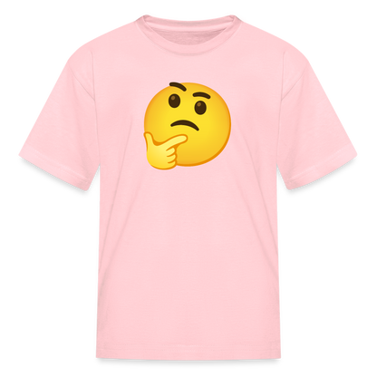 🤔 Thinking Face (Google Noto Color Emoji) Kids' T-Shirt - pink