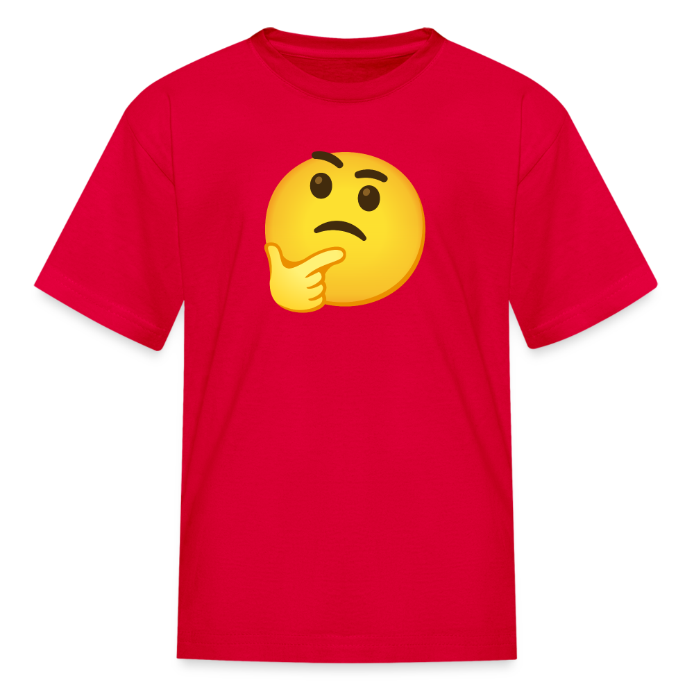 🤔 Thinking Face (Google Noto Color Emoji) Kids' T-Shirt - red