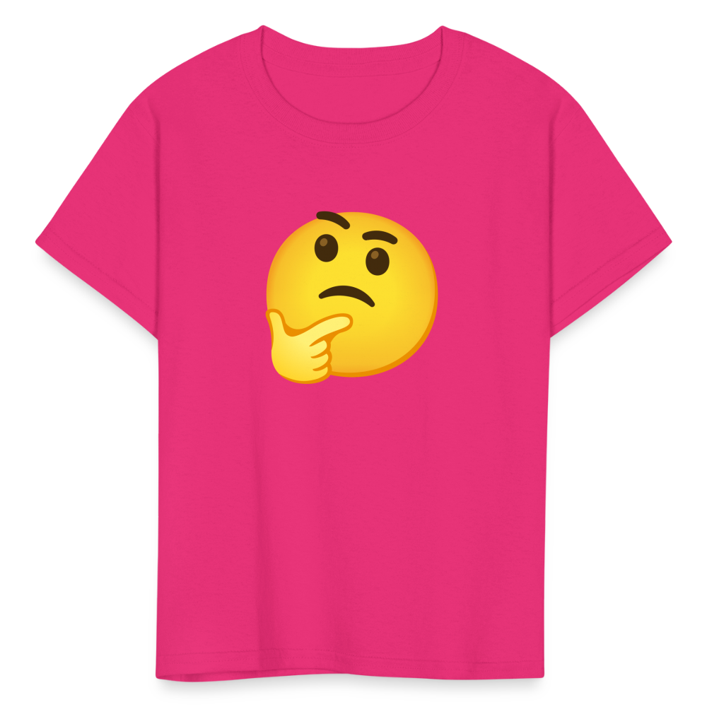 🤔 Thinking Face (Google Noto Color Emoji) Kids' T-Shirt - fuchsia