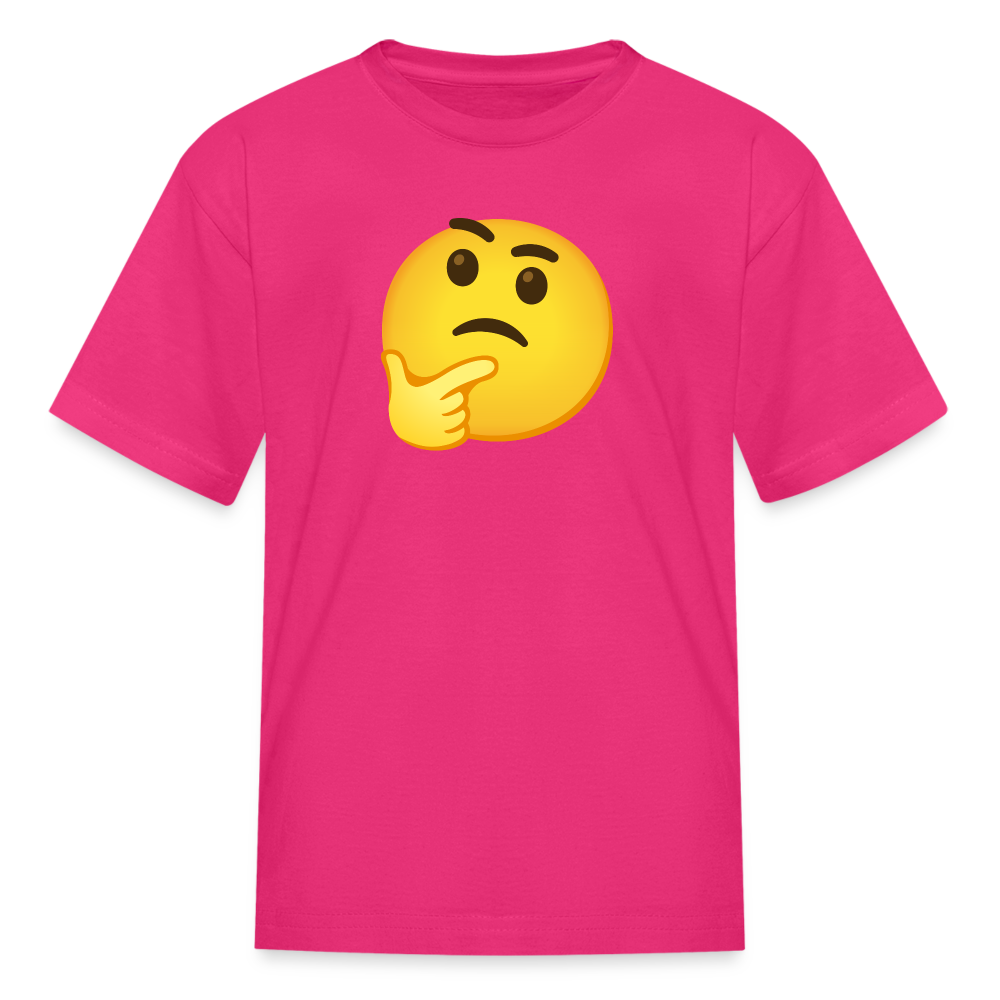 🤔 Thinking Face (Google Noto Color Emoji) Kids' T-Shirt - fuchsia