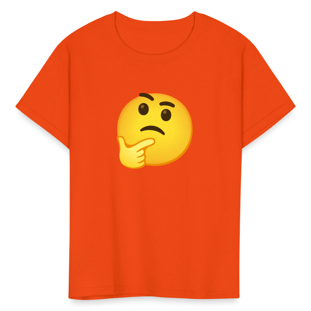 🤔 Thinking Face (Google Noto Color Emoji) Kids' T-Shirt - orange