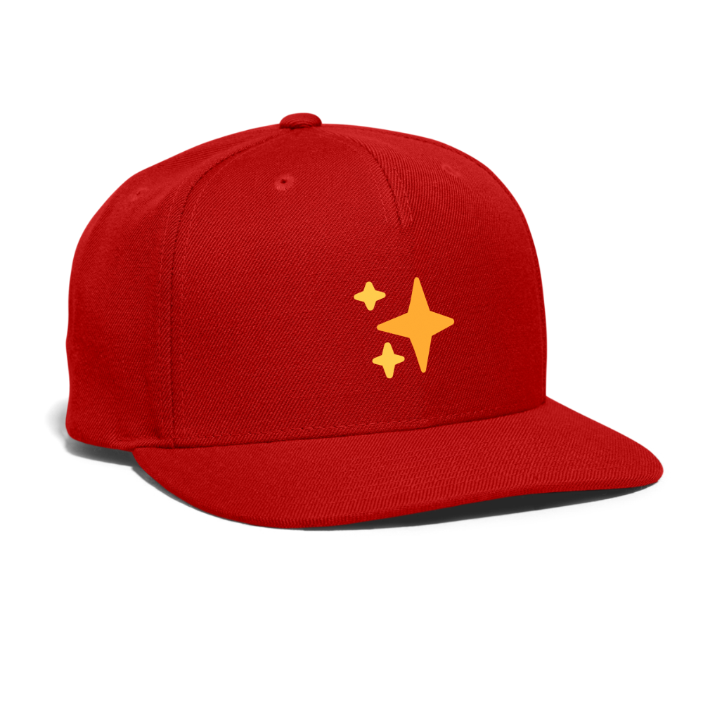 ✨ Sparkles (Twemoji) Snapback Baseball Cap - red