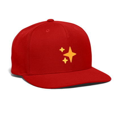 ✨ Sparkles (Twemoji) Snapback Baseball Cap - red