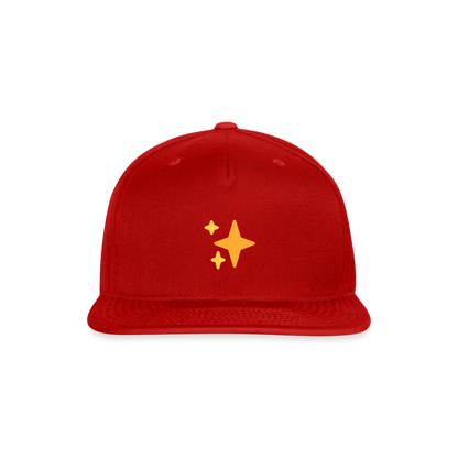 ✨ Sparkles (Twemoji) Snapback Baseball Cap - red