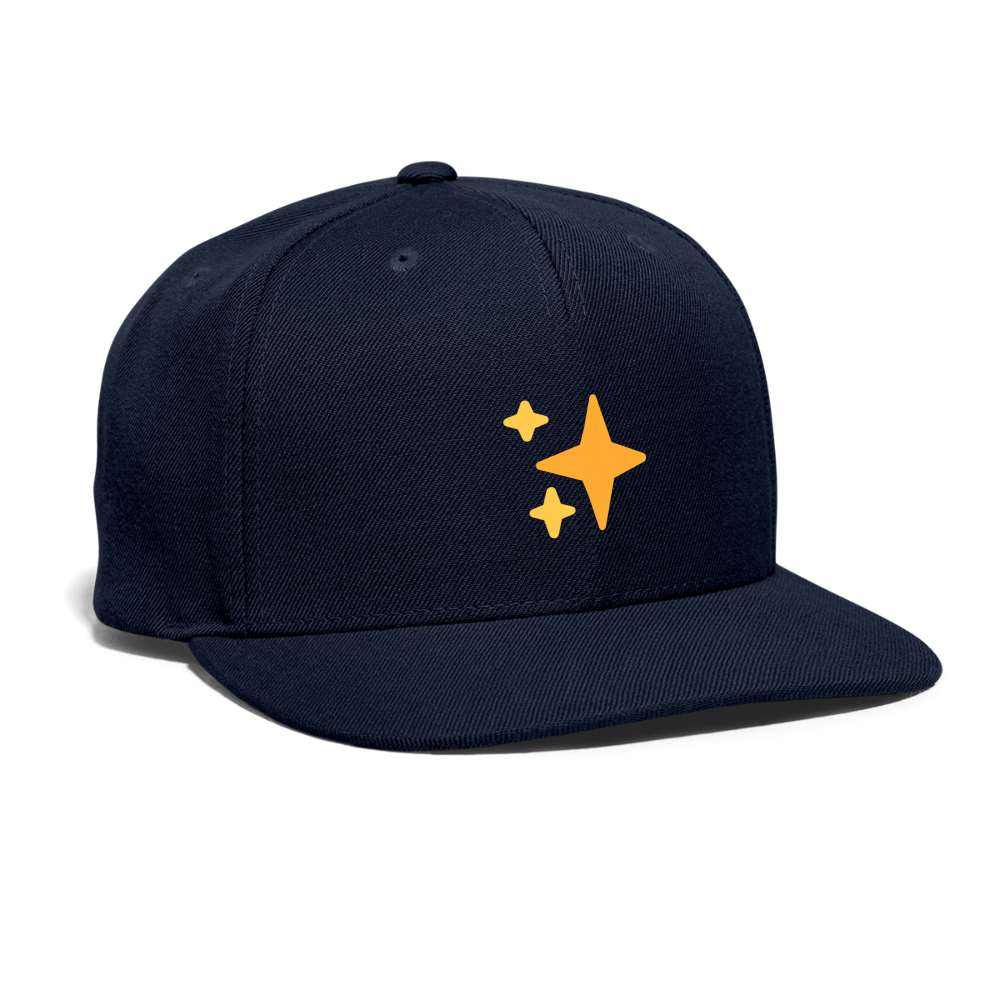 ✨ Sparkles (Twemoji) Snapback Baseball Cap - navy