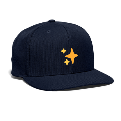 ✨ Sparkles (Twemoji) Snapback Baseball Cap - navy