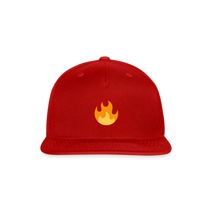 🔥 Fire (Twemoji) Snapback Baseball Cap - red