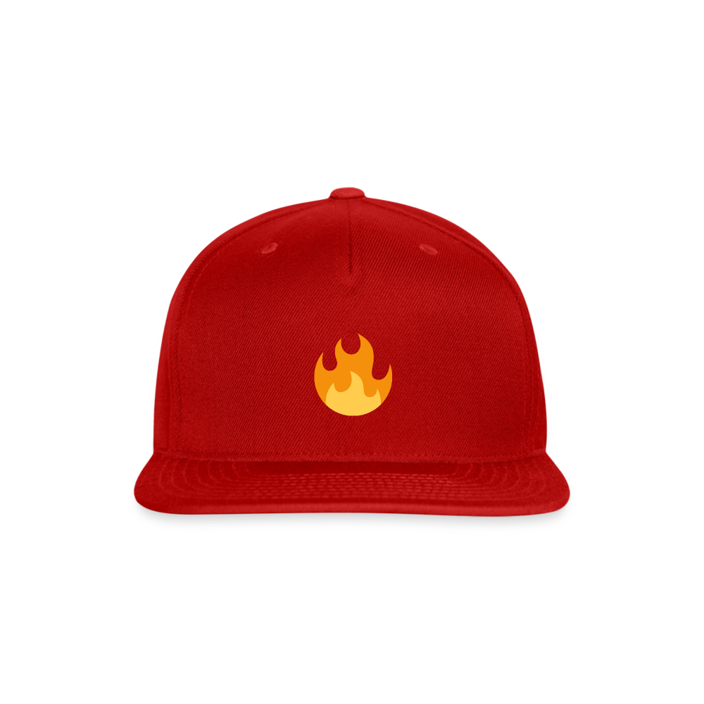 🔥 Fire (Twemoji) Snapback Baseball Cap - red