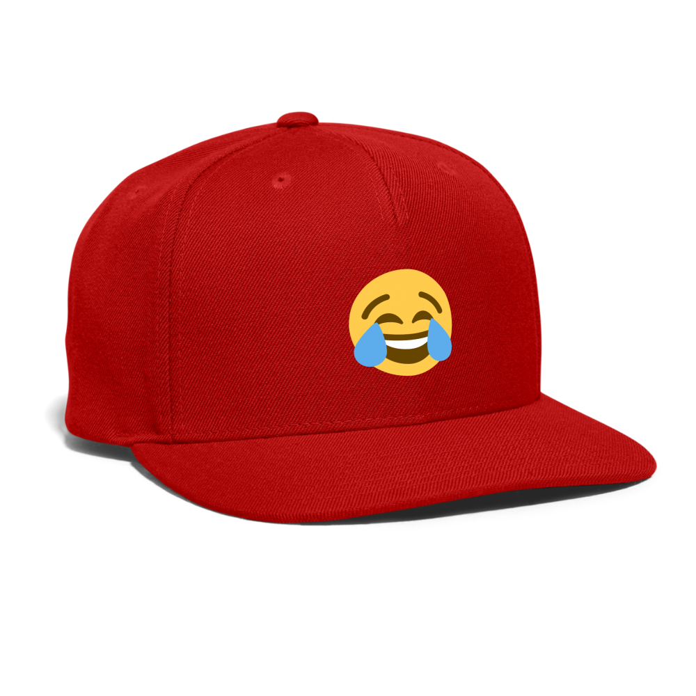 😂 Face with Tears of Joy (Twemoji) Snapback Baseball Cap - red