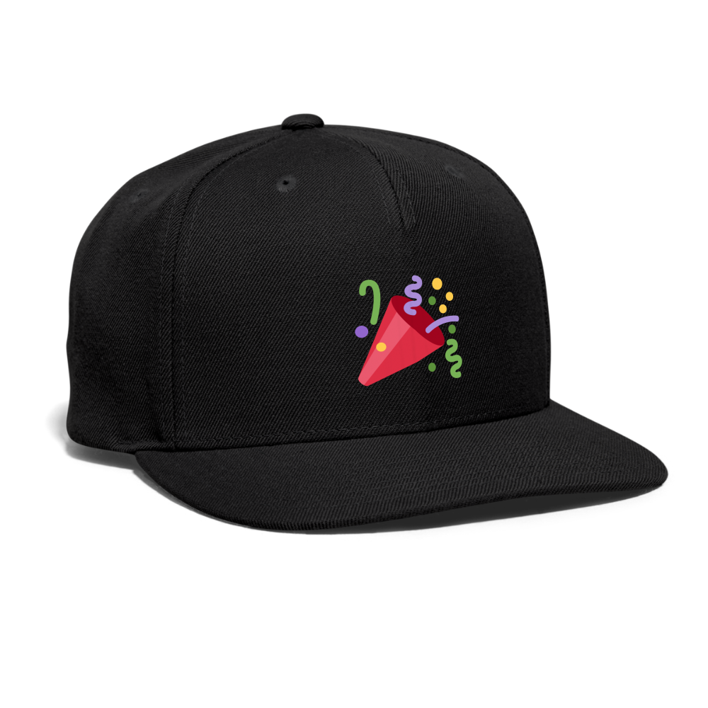 🎉 Party Popper (Twemoji) Snapback Baseball Cap - black