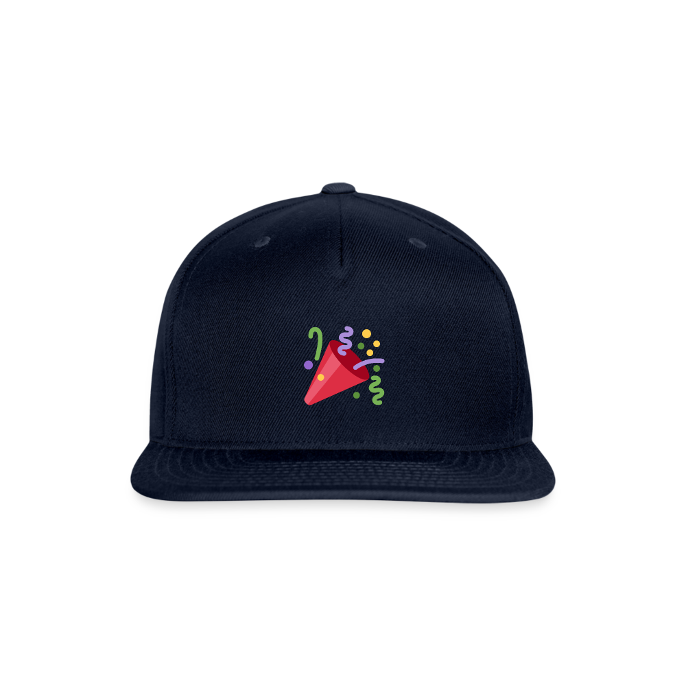 🎉 Party Popper (Twemoji) Snapback Baseball Cap - navy